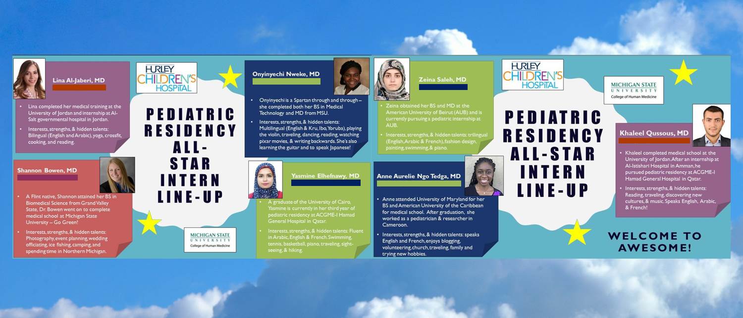 Pediatrics residency announces all-star intern lineup