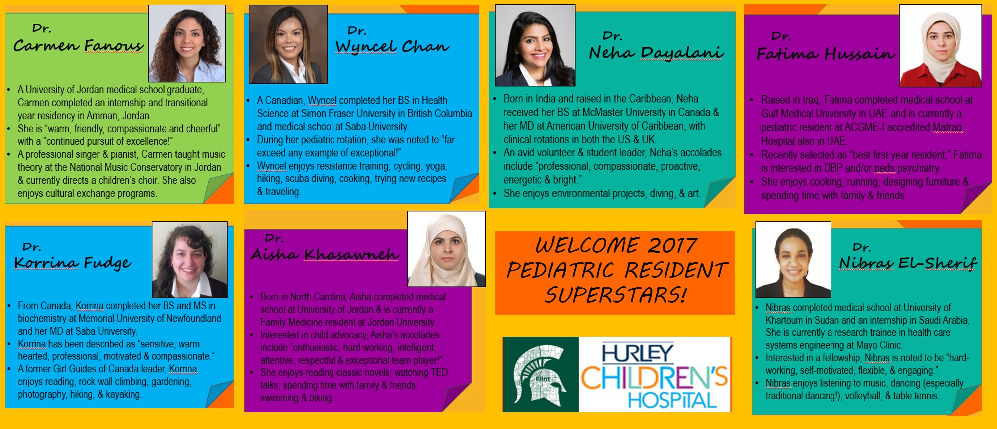 7 pediatric residents arriving soon